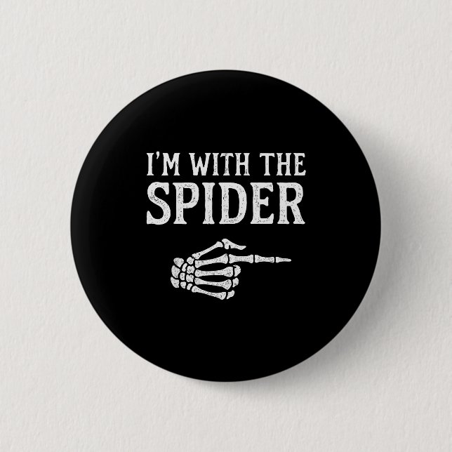Badge Rond 5 Cm I'm With The Sder Funny Group Halloween Costumes  (Devant)