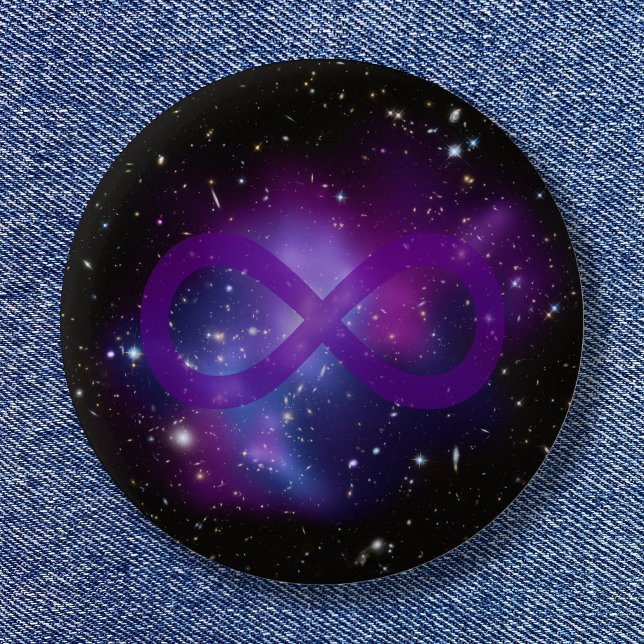 Badge Rond 5 Cm Image d'espace violet (Purple Space Image Button)