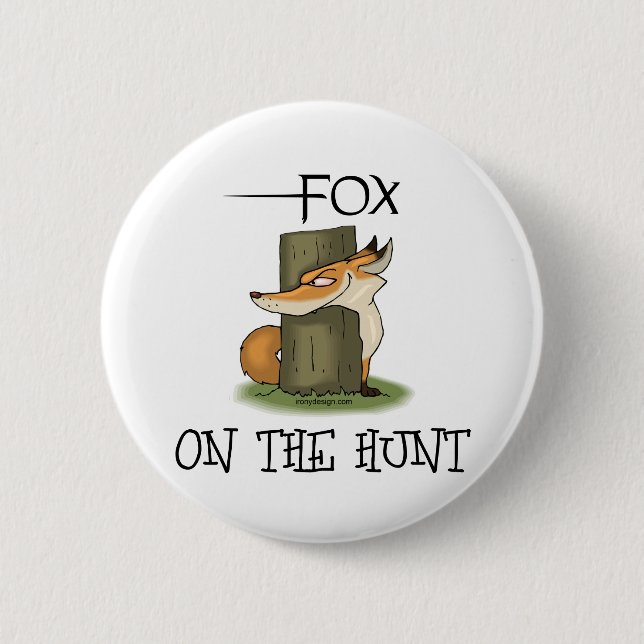 Badge Rond 5 Cm Image Fox (Devant)