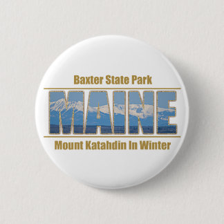 Badge Rond 5 Cm Image MAINE Texte - Mont Katahdin