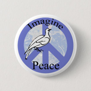 Badge Rond 5 Cm Imaginez la paix