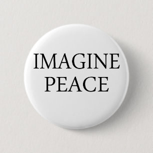 Badge Rond 5 Cm Imaginez la paix