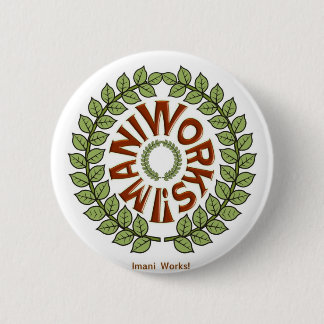 Badge Rond 5 Cm Imani fonctionne le bouton (grand)