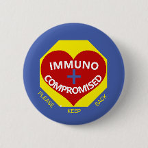 Immunocompromis - Bleu, Jaune, Bouton Coeur Rouge
