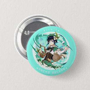 Badge Rond 5 Cm Impact Genshin : Venti Anemo Archon