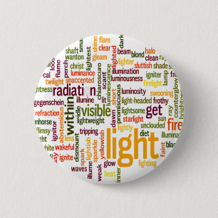 Badge Rond 5 Cm Impression Cloud Word clair