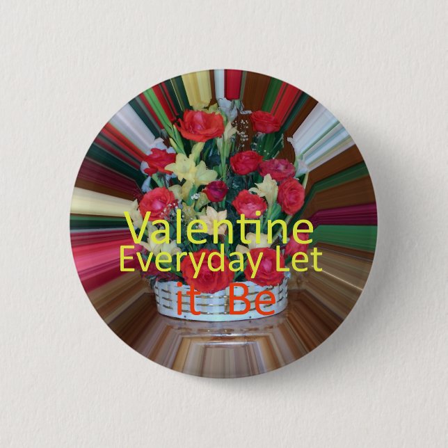 Badge Rond 5 Cm Imprimer Saint-Valentin (Devant)