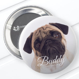 Badge Rond 5 Cm In Love Mémoire moderne Nom photo Garde-animal