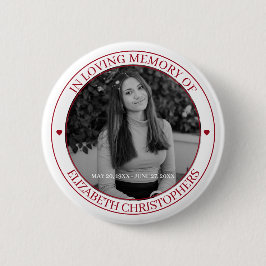 Badge Rond 5 Cm In Love Memory Heart Photo Memorial personnalisé