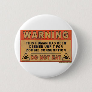 Badge Rond 5 Cm Incapable d'avertissement à la consommation de