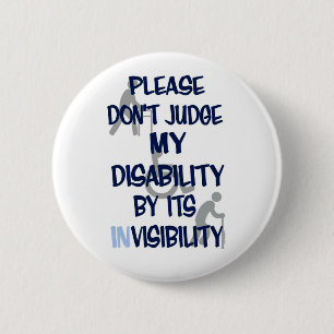 Badge Rond 5 Cm Incapacité/invisibilité