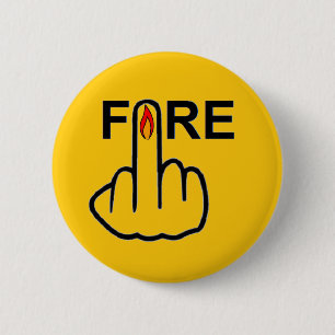 Badge Rond 5 Cm Incendie du bouton