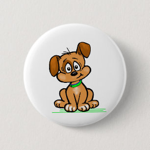 Badge Rond 5 Cm Inclinaison de chiot