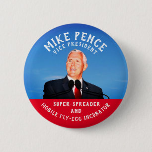 Badge Rond 5 Cm Incubateur d'oeufs à mouches Mike Pence