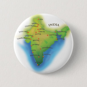 Badge Rond 5 Cm Inde