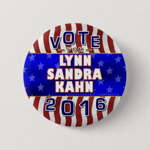 Badge Rond 5 Cm Indépendant 2016 de président élection de Lynn