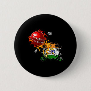 Badge Rond 5 Cm India Cricket 4