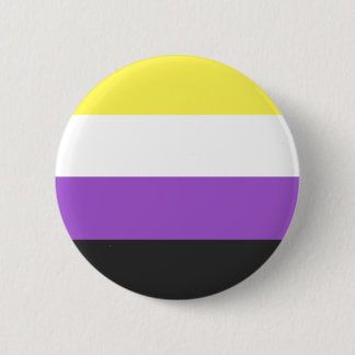 Badge Rond 5 Cm Indicateur de fierté non binaire