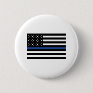 Badge Rond 5 Cm Indicateur de ligne bleue mince