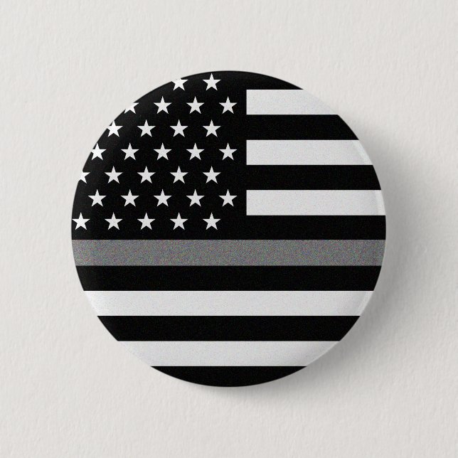 Badge Rond 5 Cm Indicateur de ligne gris mince (Devant)