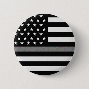 Badge Rond 5 Cm Indicateur de ligne gris mince