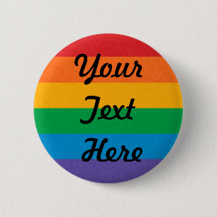 Badge Rond 5 Cm Indicateur Rainbow Pride