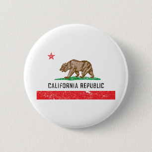 Badge Rond 5 Cm Indicateur Vintage de la Californie