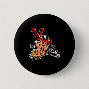 Badge Rond 5 Cm Indien noir