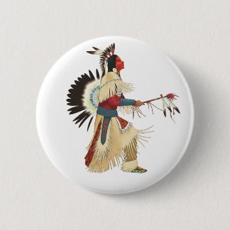 Badge Rond 5 Cm Indien rouge
