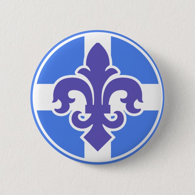 Badge Rond 5 Cm Indigene du Québec (Devant)