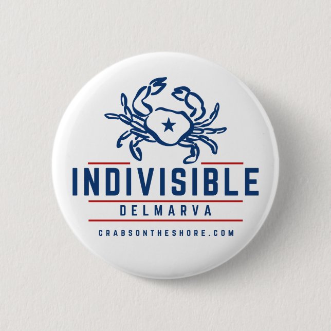 Badge Rond 5 Cm Indivisible DelMarVa Button (Devant)