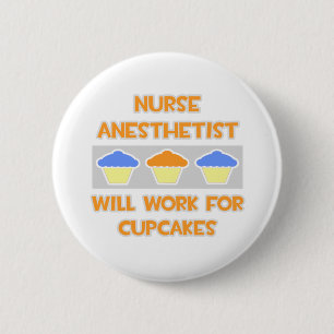Badge Rond 5 Cm Infirmière Anesthetiste... Travaillera Pour Les C
