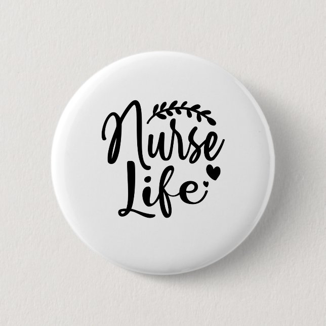 Badge Rond 5 Cm Infirmière Cadeau Infirmière Vie (Devant)