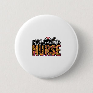 Badge Rond 5 Cm Infirmière coordinatrice MDS Design de chemise vin