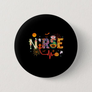 Badge Rond 5 Cm Infirmière Costume Halloween Stethoscope Pump puls