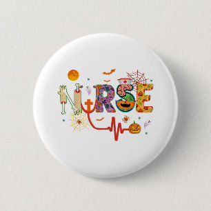 Badge Rond 5 Cm Infirmière Costume Halloween Stethoscope Pump puls