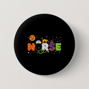 Badge Rond 5 Cm Infirmière Costume Halloween Stethoscope Pump puls