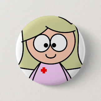 Badge Rond 5 Cm Infirmière de bande dessinée