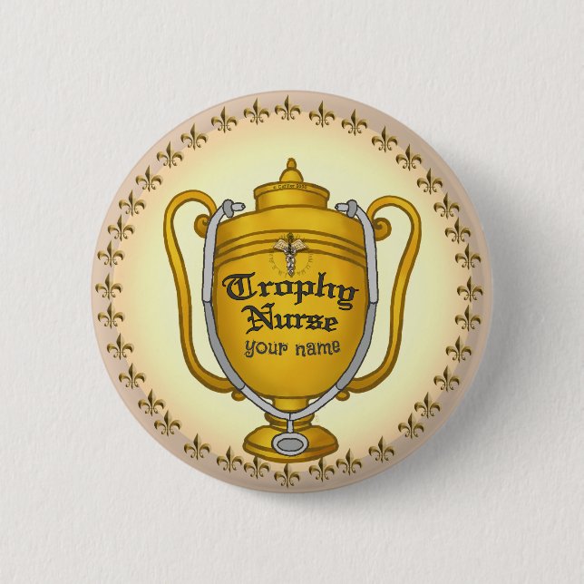 Badge Rond 5 Cm Infirmière de trophée (Devant)