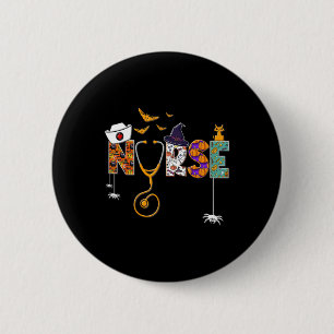 Badge Rond 5 Cm Infirmière d'Halloween Soins infirmiers Cute Trava