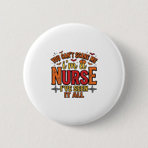 Badge Rond 5 Cm Infirmière Drôle Halloween Tu Ne Peux Pas Me Faire