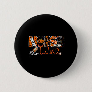 Badge Rond 5 Cm Infirmière éffrayante Citrouille Halloween Costume