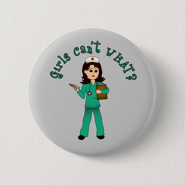 Badge Rond 5 Cm Infirmière en écologie (lumière) (Devant)