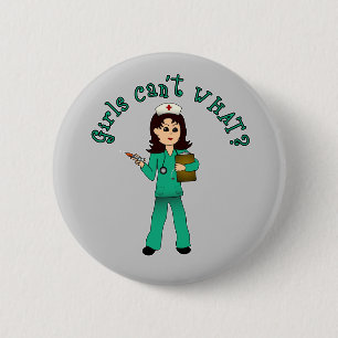Badge Rond 5 Cm Infirmière en écologie (lumière)