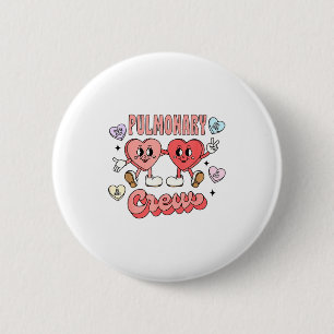 Badge Rond 5 Cm Infirmière en pneumologie Saint-Valentin Cœurs Pne
