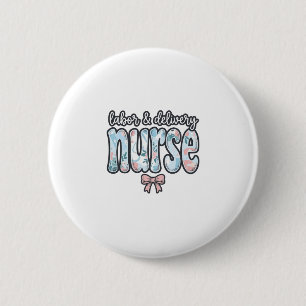 Badge Rond 5 Cm Infirmière en salle d'accouchement Chemise florale