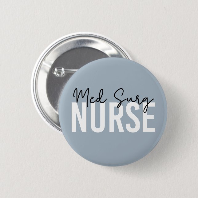 Badge Rond 5 Cm Infirmière en surg | Infirmière Médicale-chirurgic (Devant & derrière)