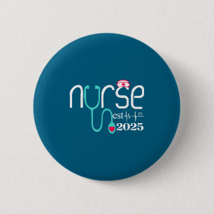 Badge Rond 5 Cm Infirmière est 2025 diplôme d'école d'infirmières