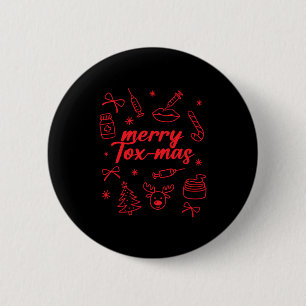 Badge Rond 5 Cm Infirmière esthétique injectrice Botox Er Xmas Mer