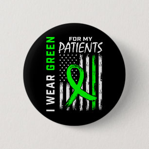 Badge Rond 5 Cm Infirmière Green pour mes patients